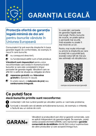 Notificarea UE privind garanția legală de conformitate